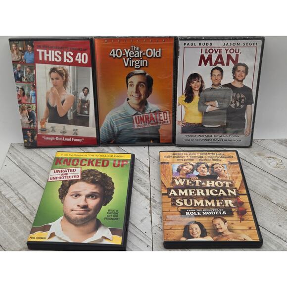 Paul Rudd 5 Movie Dvd Collection | Judd Apatow Comedy Bundle - Picture 1 of 3